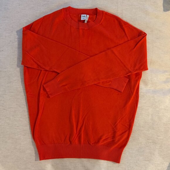 Orange Simons Sweater by TWIK - Stretchy - Size XS  (Viscose & Nylon) - Picture 2 of 7